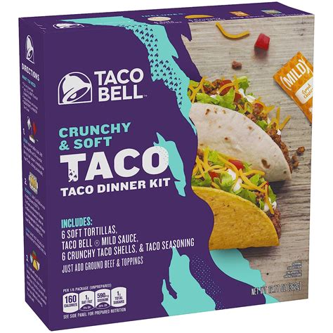 Buy Taco Bell Crunchy & Soft Taco Dinner Kit (12.77 oz Box) Online at ...