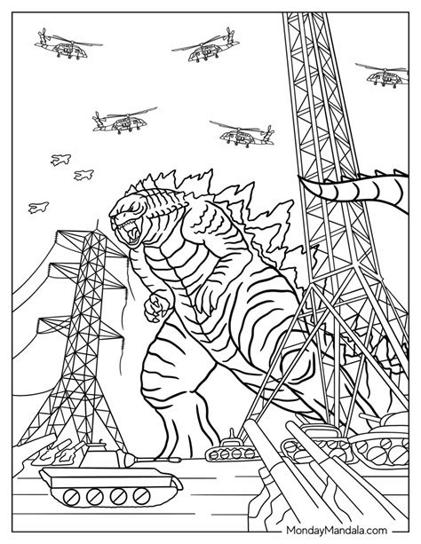 Godzilla Coloring Pages Free 20 Godzilla Coloring Pages (Free PDF