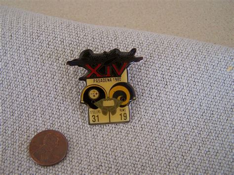 Vintage 1980 NFL Super Bowl XIV - Starline Collectors Pin: Steelers vs ...