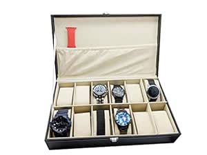 House of Quirk Watch Box 12 Slots Black : Amazon.in: Fashion