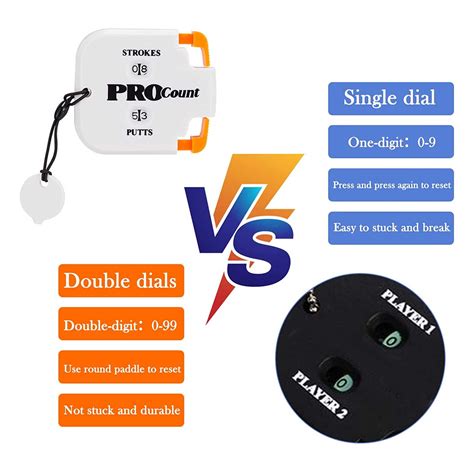 Lesmart Portable 2 Digit Golf Stroke Counter | Golf Score Counter ...