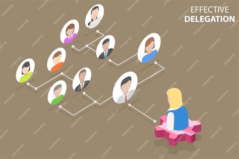 Premium Vector | 3d isometric flat vector conceptual illustration of effective delegation