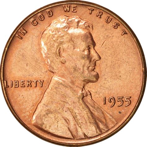 One Cent 1955 Wheat Penny, Coin from United States - Online Coin Club