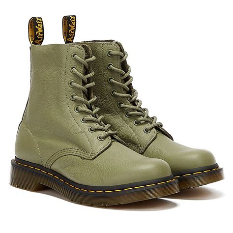 Dr. Martens Dr. Martens 1460 Pascal Virginia Khaki Green Boots | Lyst UK