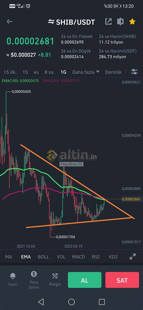 Shib/usdt günlük grafik - Altin.in