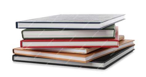 Premium Photo | Stack of hardcover books on white background