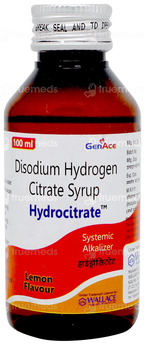 Hydrocitrate Lemon Flavour Syrup 100ml - Uses, Side Effects, Dosage ...