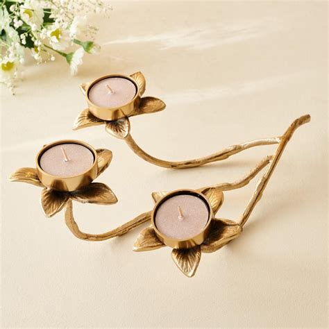 Buy Hoovu Metal Floral Multi T-Light Holders from Home Centre at just ...