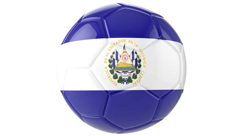 Balón de fútbol realista en 3d con la bandera de el salvador aislado en ...