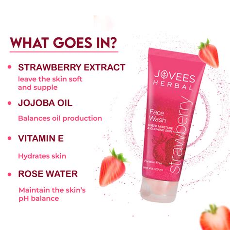 Jovees Strawberry Face Wash | Normal to Dry Skin | Hydrating – Jovees ...