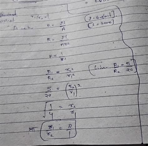 Having Same Material and same length two wires has resistance of 5 ohm ...