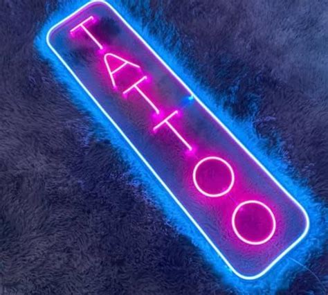 Tattoo Led Sign, Vertical Tattoo Signn, Wall Decor, Bar Neon Sign ...
