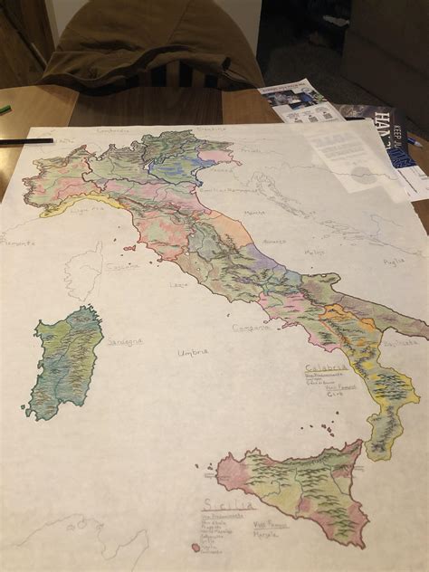 Wine map of Italy, almost complete. Thank you for helping me track my ...