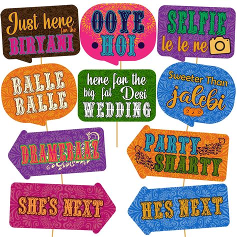 Wedding Photo Booth Props - 10Pcs Wedding Decoration Items | Photobooth ...