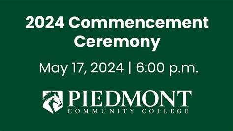 2024 Piedmont Community College Commencement Ceremony - YouTube