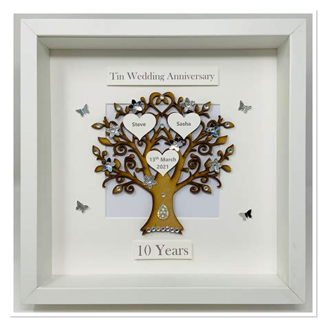10th 10 Years Tin Wedding Anniversary Gift Present Married - Etsy UK