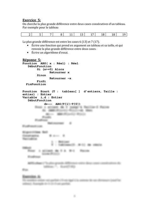 Image result for Algorithme Tableau Exercice Corrige