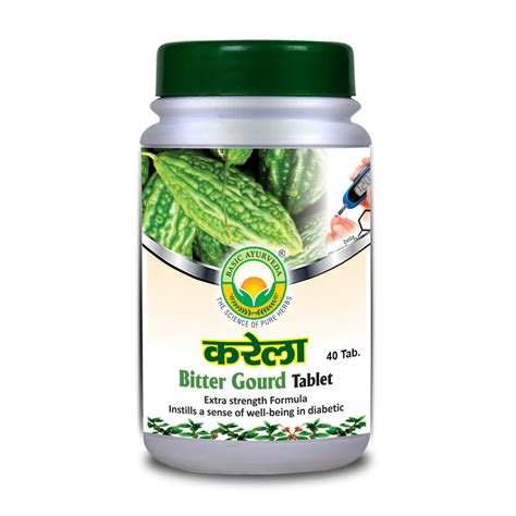 Basic Ayurveda Karela (Bitter Gourd) Tablet (40 Tablet) | Helpful for