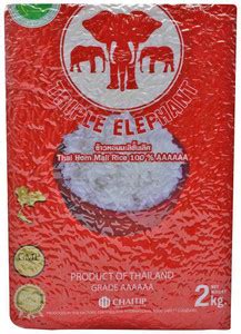 Triple Elephant Thai Hom Mali Rice 100% AAAAAA - 2kg Rice Price in ...