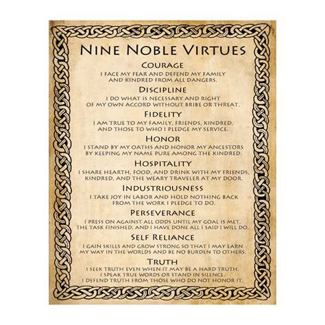 9 Noble Virtues The Nine Noble Virtues: 9 Life Changing Codes Revealed