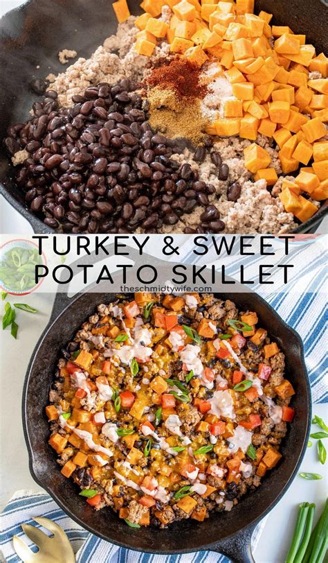 Savory Sweet Potato and Turkey Skillet by The Schmidty Wife High ...