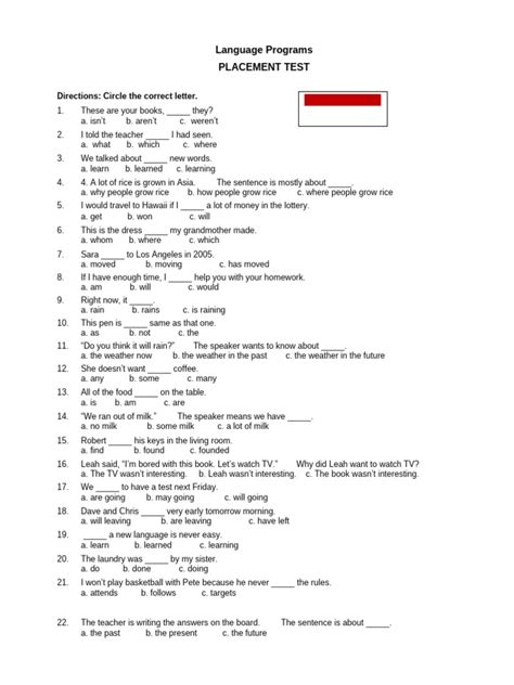 Image result for Study Guide for Writing Placement Test