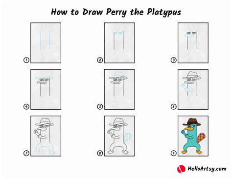 How to Draw Perry the Platypus - HelloArtsy