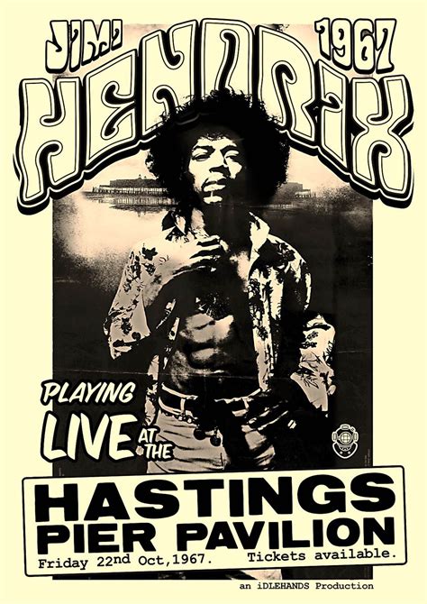 Jimi Hendrix appeared on Hastings Pier in 1967 | Vintage music posters ...