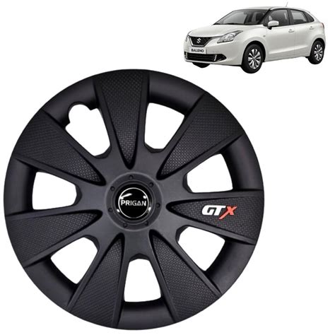 PRIGAN Wheel Cover for BALENO 15 Inch Matte Black Wheel Cap (Available ...