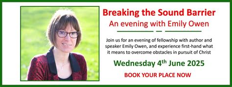 Breaking the Sound Barrier: An Evening With Emily Owen, 78 Muir Street ...