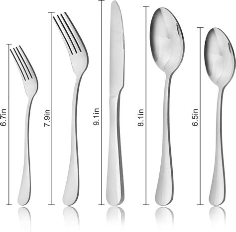 Buy ਸਿਲਵਰਵੇਅਰ ਸੈੱਟ, 40-ਪੀਸ ਸਟੈਨਲੈਸ ਸਟੀਲ ਸਿਲਵਰਵੇਅਰ ਫਲੈਟਵੇਅਰ ਕਟਲਰੀ ਸੈੱਟ ...