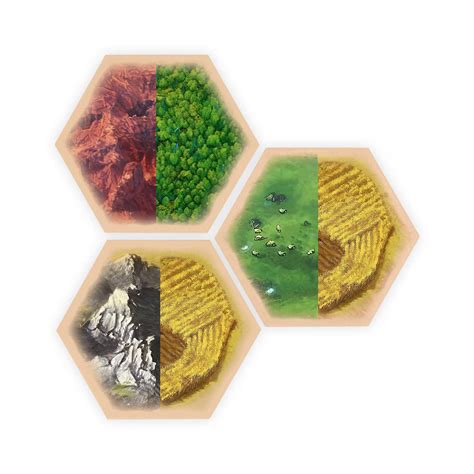 Split-Resource Hexes compatible with Catan's Settlers of Catan ...