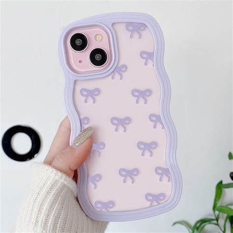 Amazon.com: QLTYPRI Bow Case for iPhone 13/iPhone 14, Clear Cute Ribbon ...