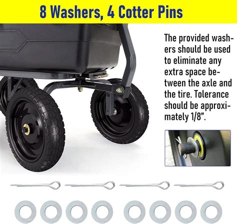 Buy LotFancy 2 Pack 13” Flat Free Tire for Gorilla Cart, 3/4” Axle, 2. ...