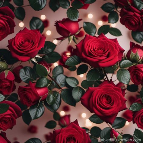 Red Roses on White Background | Stable Diffusion Online