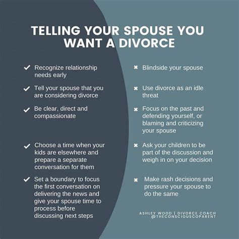 Ashley Wood•Divorce Coach on Instagram: “⚠️How you tell your spouse you ...