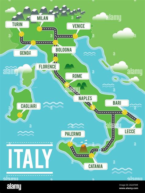 Detailed Map Of Italy With Cities