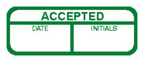 RS PRO | RS PRO Adhesive Pre-Printed Green Label-ACCEPTED-. Quantity ...