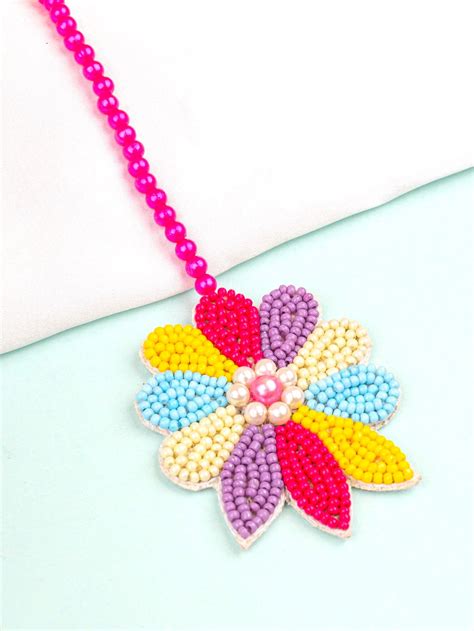 Multicolored Handmade Floral Jewellery Set for Haldi & Mehndi Weddings