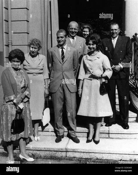 The Spanish prince Juan Carlos of Bourbon and fiancee Sophia of Greece ...