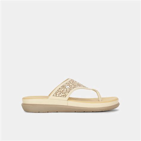 Scholl off-white leather thong slippers for women | Bata