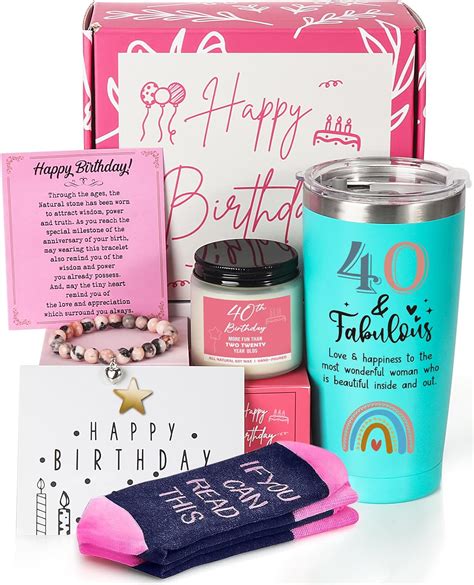 Amazon.com | Lodeskee 40th Birthday Gifts for Women, Turning 40 Gifts ...