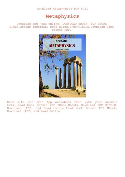 Rezultat imagine pentru Metaphysics PDF