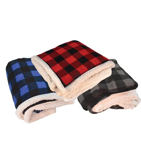 B5685 – Deluxe Sherpa Throw Blanket- Buffalo Check – Ecorite
