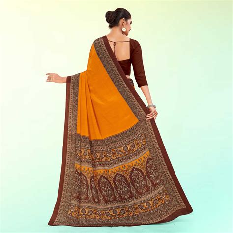 Women's Premium Italian Silk Plain Gaala Border Annual Function Uniform ...