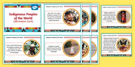 Indigenous Cultures Around the World Info Cards | Twinkl USA