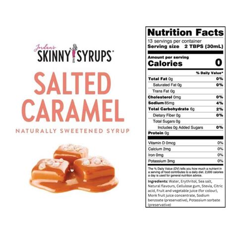 Jordan’s Skinny Syrups Sugar-Free Syrup Salted Caramel at NaturaMarket