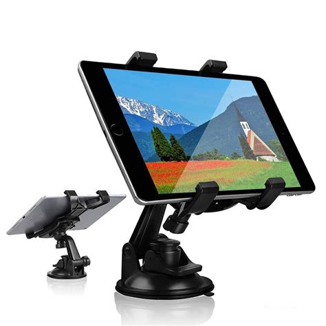 Car Windshield Dashboard Tablet Mount Holder, 360 Degree Rotation, TPU ...