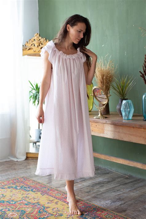 Women Cotton Nightgown Cotton Nightdress Natural Nightwear - Etsy