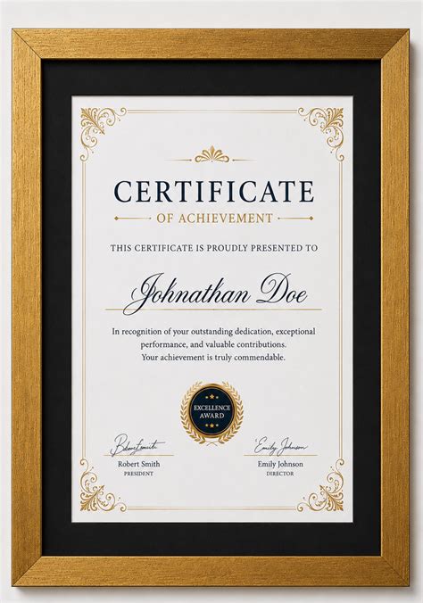 Certificate Frame A4 & A3 – Premium Wooden Frames | Buy Online India ...